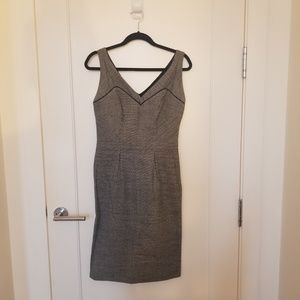 Black and white houndstooth DVF dress